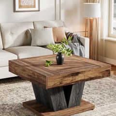 Square Coffee Table Modern Heavy Duty