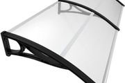 Front Door Canopy Outdoor Awning, Rain Shelter for Back Door, Porch, Patio, Window, 200 x 80 cm, Black