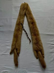 Vintage Real Fur Stole / Scarf Mink Style Retro Fur Wrap