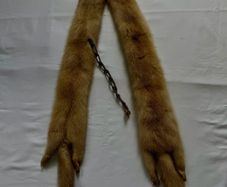 Vintage Real Fur Stole / Scarf Mink Style Retro Fur Wrap