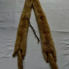 Vintage Real Fur Stole / Scarf Mink Style Retro Fur Wrap