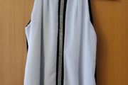 Italian Brand Artigli Black &amp; White Embellished Top