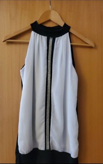 Italian Brand Artigli Black & White Embellished Top