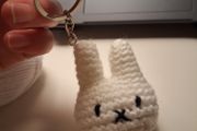 Crochet miffy keychain
