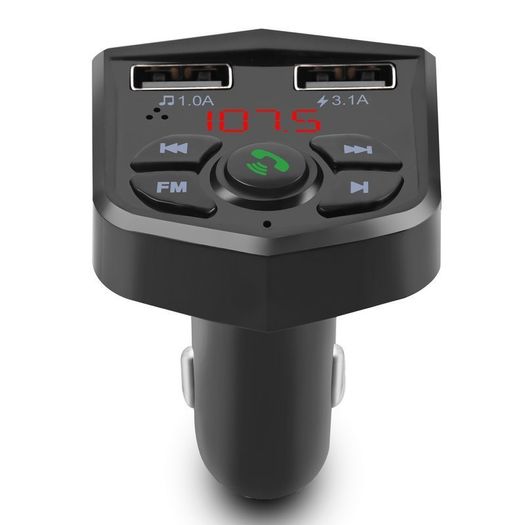 New Bluetooth 4.2 EDR Wireless FM Transmitter 3.1A Voltmeter Mic 12V 24V #939