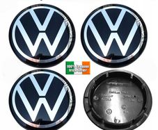 x4 VW New 65/66mm Alloy Wheel Centre Caps  Golf,Passat,Caddy
