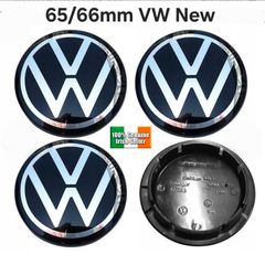 x4 VW New 65/66mm Alloy Wheel Centre Caps  Golf,Passat,Caddy