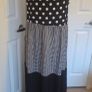 Zanzea Polka Dot Gingham Tiered Maxi Dress Black White Boho Size M Image 6