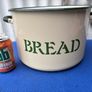 vintage circular enamel bread bin Image 2