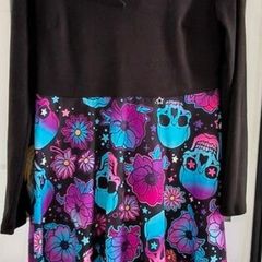 Halloween dress size L colourful sculs plus hair band