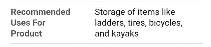 x6 Bundle - Parkside Wall Hooks - Multi-Purpose Storage Hooks - Bike, Ladder, Tools, Etc - Open To Offers!!