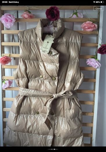 gilet Bnwt Azara beige tie belt gilet TU sizing