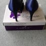 Navy/Royal Blue Matching Diamante Shoes and Bag. Image 5