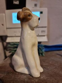 vintage porcelain fox terrier from MR Midwinter LTD