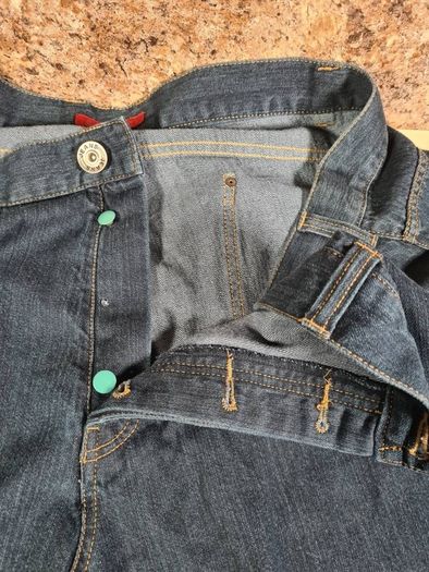 mens jeans life and limb dark wash navy straight fit Size W 52 L 32 RRP 65