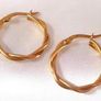Vintage Hallmarked 9ct Gold Twist Earrings Image 9