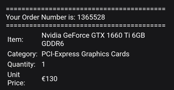 Gtx 1660 Ti  (6gb RGB)