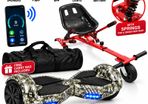 HELVEI 6.5 inch Camo Hoverboard and Hoverkart Bundle