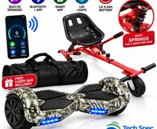 HELVEI 6.5 inch Camo Hoverboard and Hoverkart Bundle