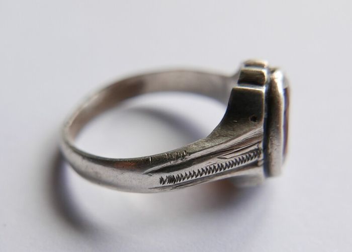 Antique Carnelian Sterling Silver Ring size N1/2 - 3,5g