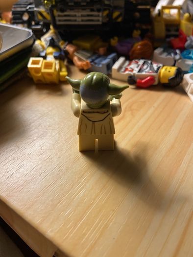 Lego Star Wars Minifigure Yoda 75017 Dark Green Euc C16-2