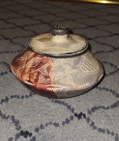 Really Lovely Heavy Trinket Dish in Earth Tones
