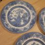 Ironstone England Willow Plates x 3 Image 2