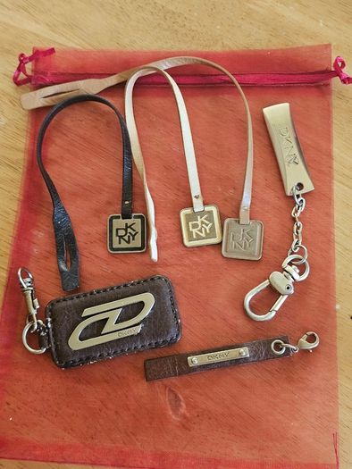 DKNY Charms / Tags x 6 / Vintage / Used
