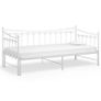 Pull-out Sofa Bed Frame White Metal 90x200 cm Image 3