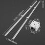 Linear Guide Rail Set, SBR20 1800mm, 2 PCS 70.9 in/1800 mm SBR20 Guide Rails and 4 PCS SBR20UU Slide Blocks, Linear Rails and Bearings Kit for Automated Machines DIY Project CNC Router Machines Image 2