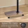 C Shaped Side Table, 360  Rotating C Table Height Adjustable (45-80cm) | 360 Rotating C Table Height Adjustable (45-80cm), Adjustable Side Table With Castors, as Storage Space for Sofa, Brown Image 7
