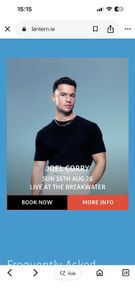 Joel Corry Tickets x 2 (Breakwater Festival Wexford)