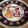 Rare Asian Japanese Hanpainted gold gilded 10 inch Plate Image 3