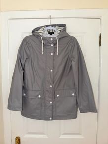 Topshop Women's Grey Raincoat - size UK 8