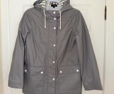 Topshop Women's Grey Raincoat - size UK 8