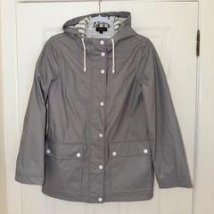 Topshop Women's Grey Raincoat - size UK 8