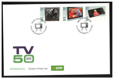 2011 Ireland 50th Anniversary of RTE Commemorative Stamps An Post First Day Cover (FDC)