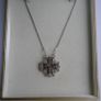 Vintage Silver 925 Jerusalem Cross Necklace Open Pendant Sterling Plated Holy Chain Image 2