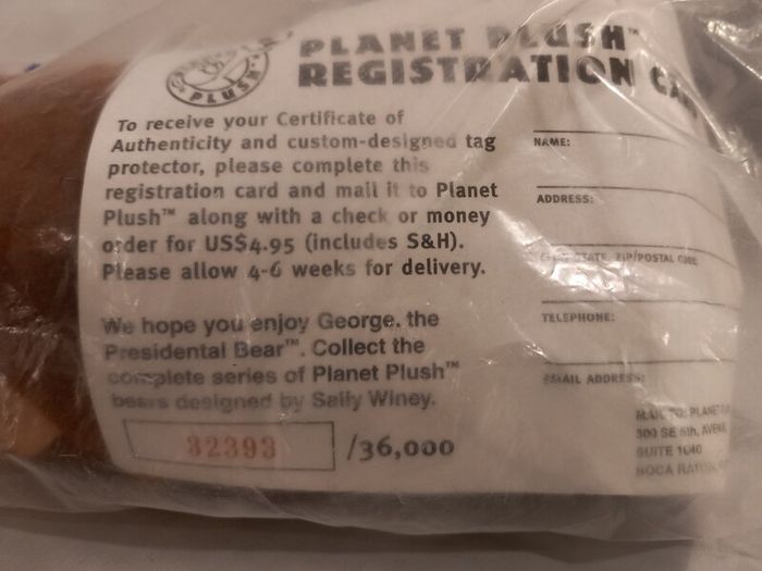 Beanie bears Planet Plush "George"