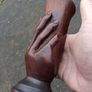 Pitcairn Islands Victorian Carved Hardwood Vase Image 8