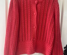 Coral Knit Cotton Cardigan from Gallery - Size Medium / Size 12 worn only once