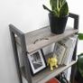 Ladder Shelf, 4-Tier Bookshelf, Free Standing Storage Shelves, Stable Metal Frame, in the Living Room Bedroom Kitchen or Balcony, Easy to Assemble, Industrial (FREE POSTAGE) Image 5