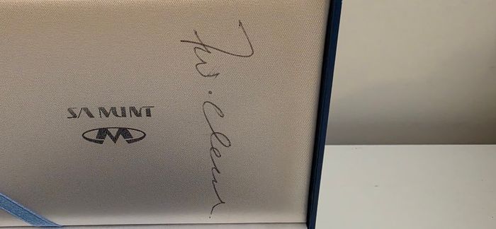 Nelson Mandela R5 2000 SA Mint Gala Presentation F.W. de Klerk Signed