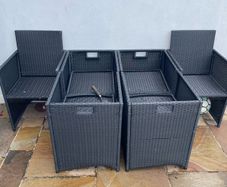 6 Garden Chairs plus cushions