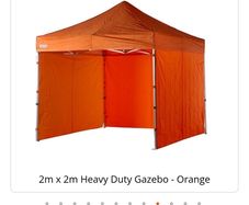2m x 2m orange Pop Up Tent Gazebo