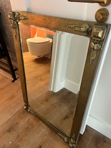 Vintage brass mirror