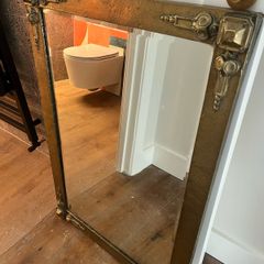 Vintage brass mirror