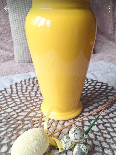 Beautiful yellow ceramic vase