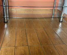 Heavy Duty Clear Glass TV Stand with Silver/Chrome Legs