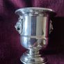 Antique Viners of Sheffield Silver Plate Lions Head Miniature Ice Bucket Image 2